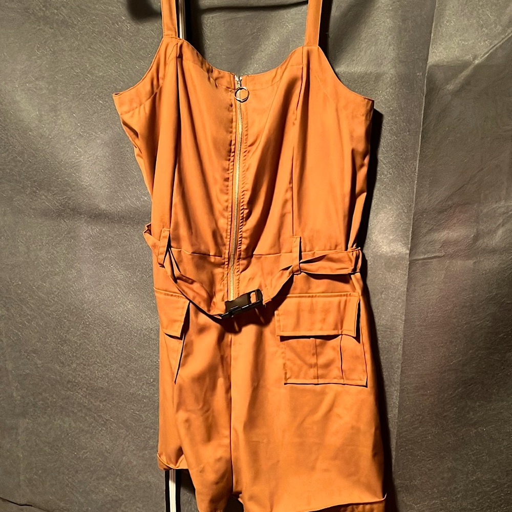 Brown short jumpsuit